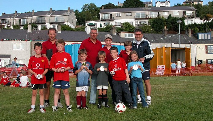 football team with medals